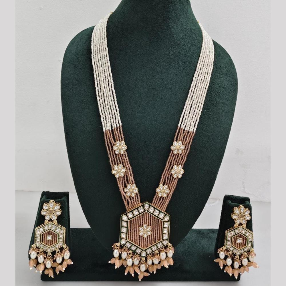 Manisha Jewellery Kundan And Pearl Layered Long Necklace Set Perfect For Festive Looks