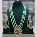 Manisha Jewellery Stylish Kundan And Beads Long Necklace Set Elevate Your Ethnic Wardrobe