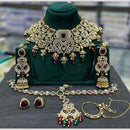 Manisha Jewellery Austrain And Pota Stone Semi Bridal Set Perfect For Pre Wedding Functions And Celebrations