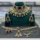 Manisha Jewellery Austrain And Pota Stone Semi Bridal Necklace Set Royal Charm For Festive Events