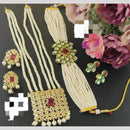 Manisha Jewellery Crystal Stone And Beads Matching Set Stylish Combo For Festive Wear 