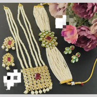 Manisha Jewellery Crystal Stone And Beads Matching Set Stylish Combo For Festive Wear 