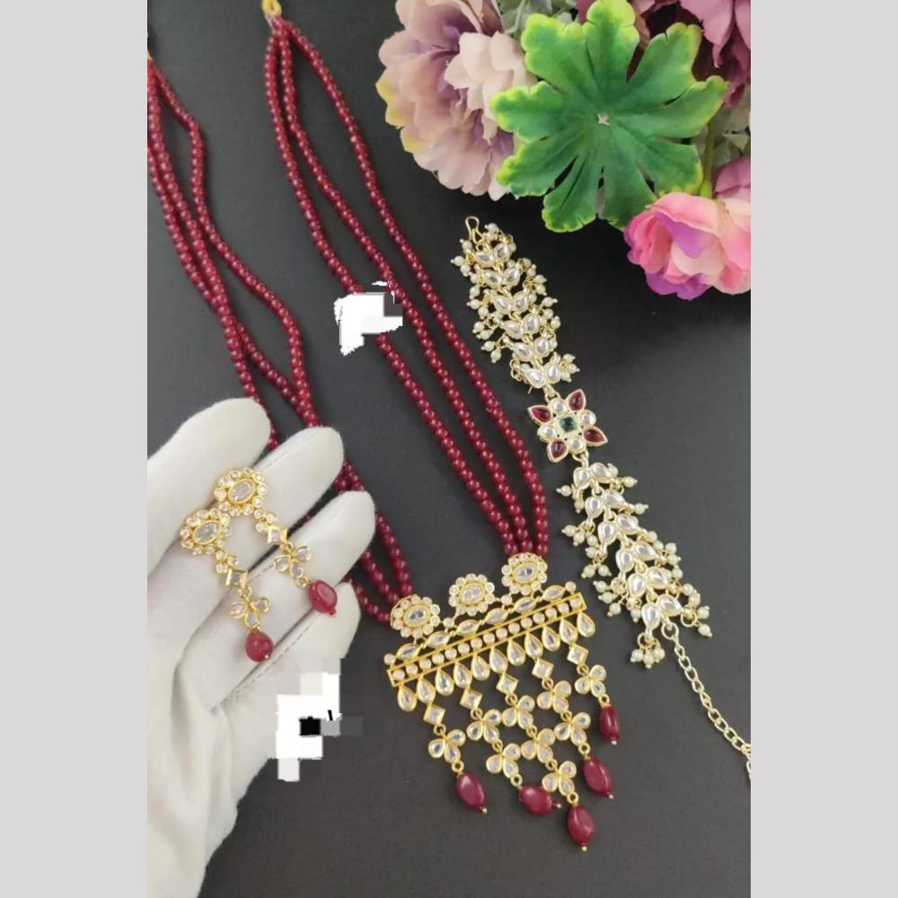Manisha Jewellery  Elegant Kundan  And Beads  Matching  Set Perfect For Festive Events And Gifting