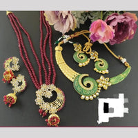 Manisha Jewellery Crystal Stone And Pearl Combo Set Perfect Gift  For Special Moments 
