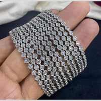 Manisha Jewellery Delicate Austrain Stone Bangle Set With A Touch Of Modern Luxury 