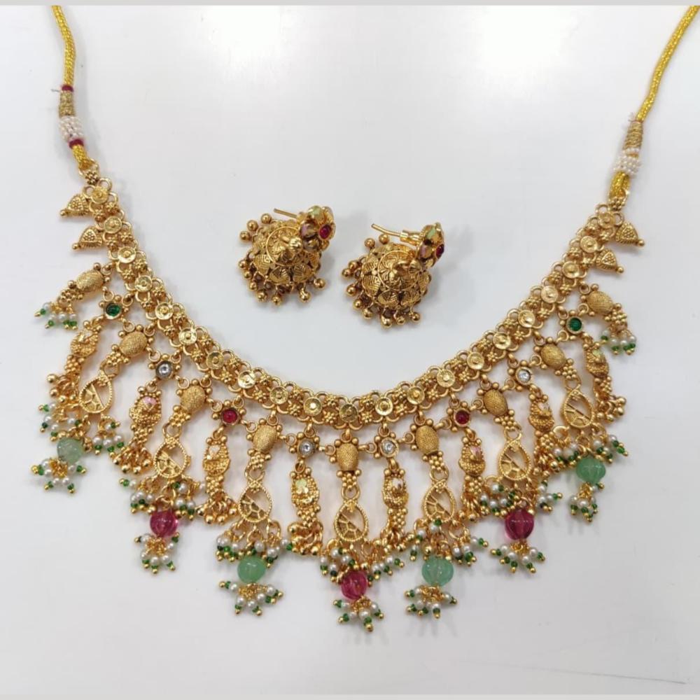 Manisha Jewellery Designer Pota Stone and Pearl Necklace Set for Modern Women
