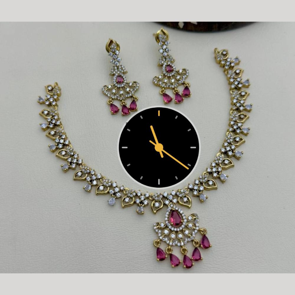 Manisha Jewellery Shimmering Cryatal Stone Necklace Set For Every Occassions