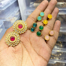 Manisha Jewellery Spark Pota And Crystal Stone Stud Earrings
