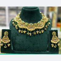 Manisha Jewellery Ethnic Glam Pota Stone And Pearl Necklace Set