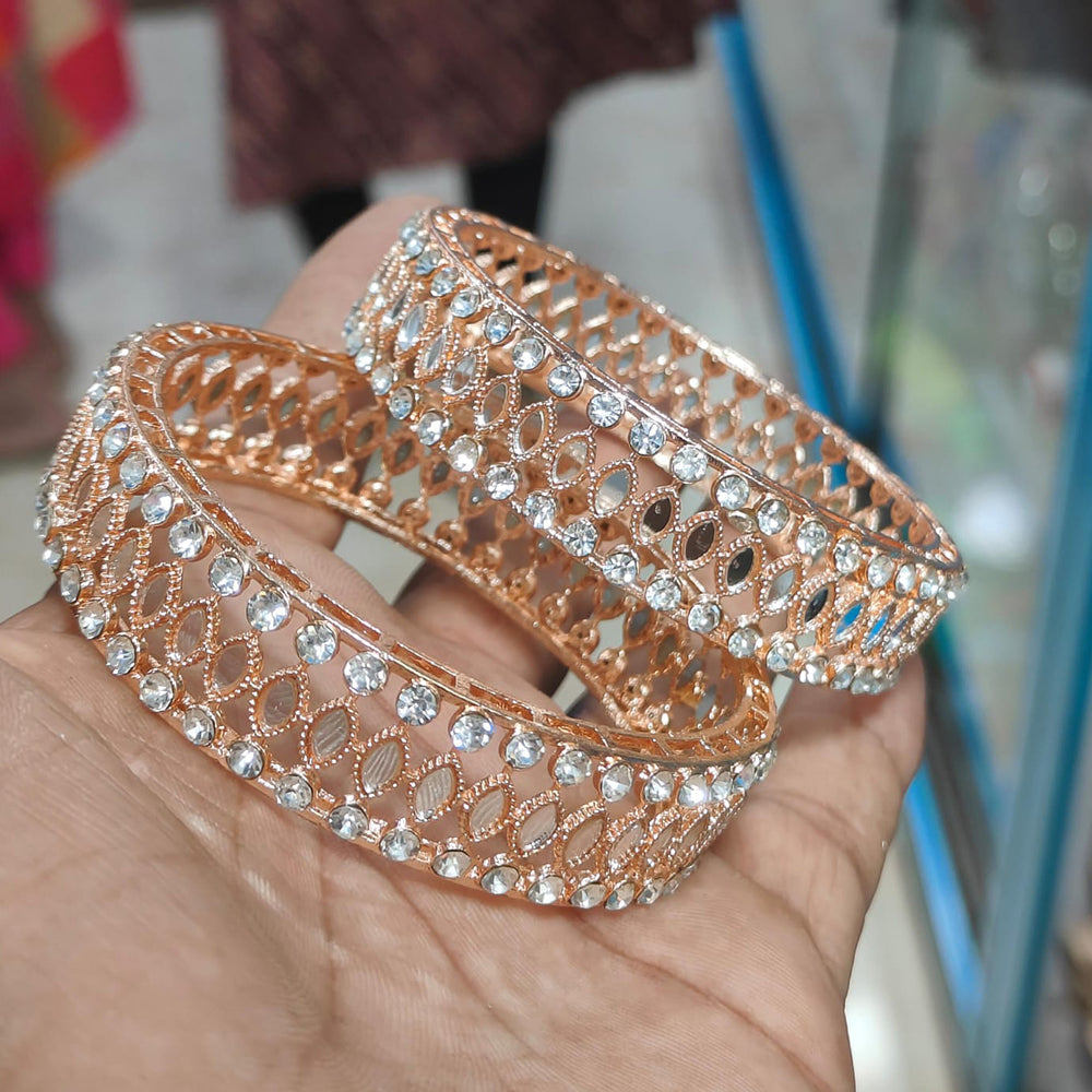 Manisha Jewellery Elegant Mirror And Austrian Stone Bangles Set for Women & Girls