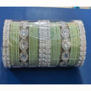 Manisha Jewellery Luxury Crystal And Pearl Velvet Bangles Set for Special Occasions