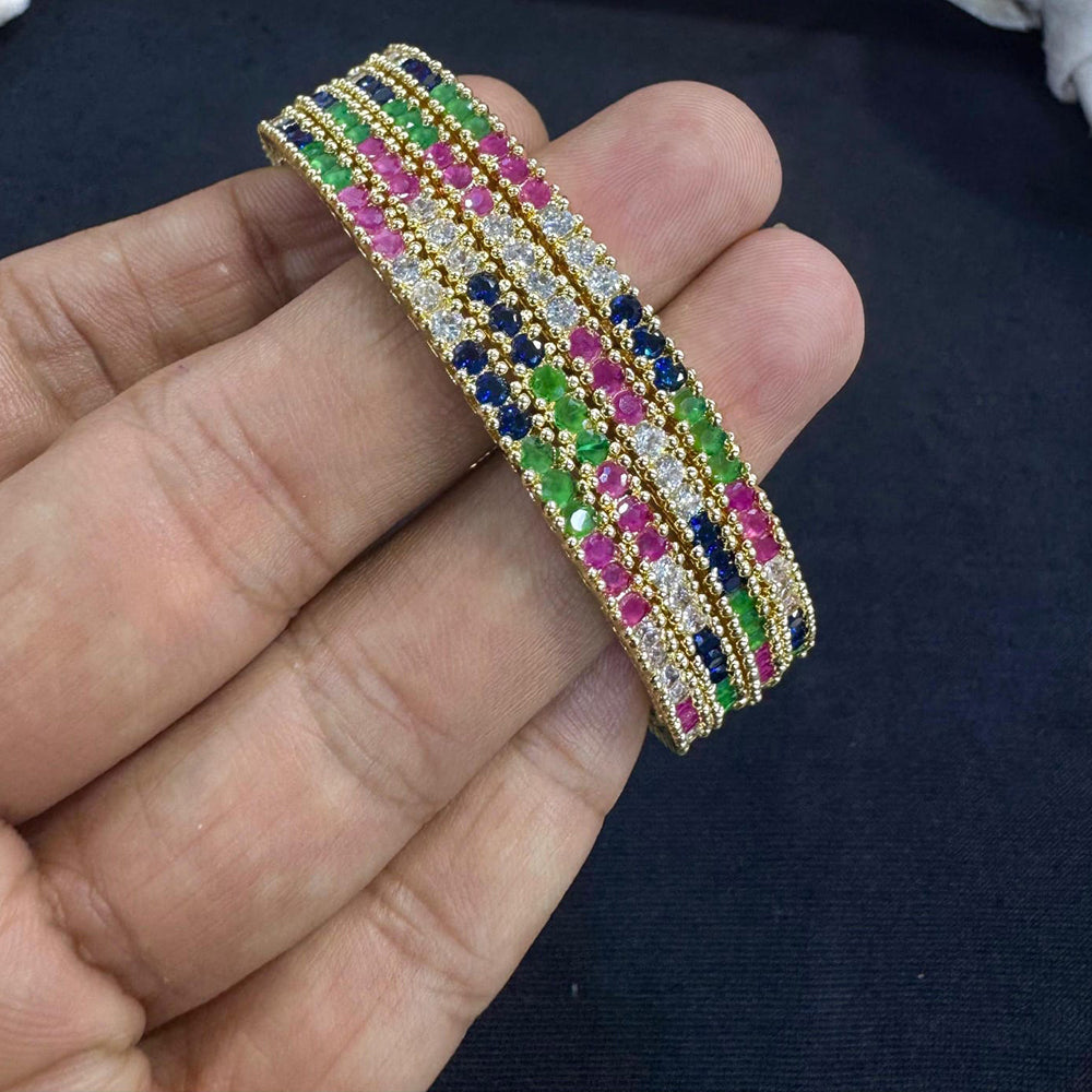 Manisha Jewellery Luxury Crystal Stone  Bangles Set for Special Occasions