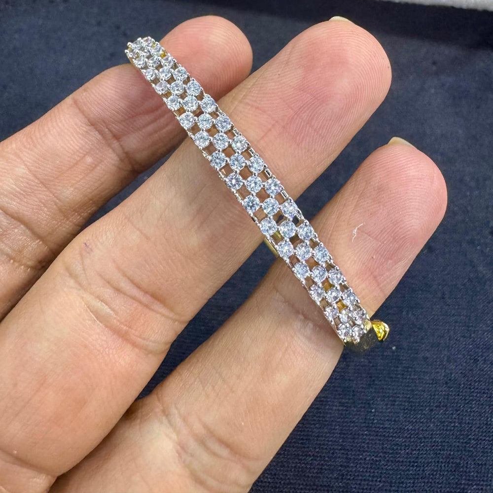 Manisha Jewellery Stylish American Diamond Openable Bracelets Set Perfect for Special Occasions
