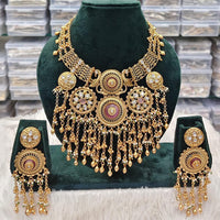 Manisha Jewellery Elegant Gold Plated Kundan & Pearl Necklace Set