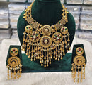 Manisha Jewellery Elegant Gold Plated Kundan & Pearl Necklace Set