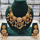 Manisha Jewellery Elegant Gold Plated Kundan & Pearl Necklace Set