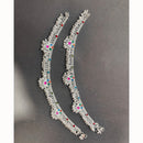 Manisha Jewellery Classic Silver Plated Traditional Payal with Engraved Design for Women & Girls