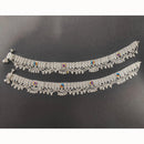 Manisha Jewellery Classic Silver Plated Traditional Payal with Engraved Design for Women & Girls