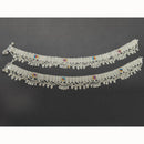 Manisha Jewellery Classic Silver Plated Traditional Payal with Engraved Design for Women & Girls