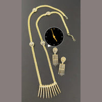 Manisha Jewellery Vintage Look Austrian Stone Long Necklace Set 