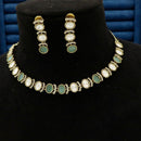 Manisha Jewellery Elegant American Diamond Pendent Chain Necklace Set