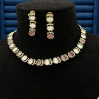 Manisha Jewellery Elegant American Diamond Pendent Chain Necklace Set