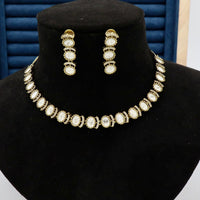 Manisha Jewellery Elegant American Diamond Pendent Chain Necklace Set