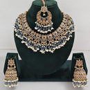 Manisha Jewellery Styled to Shine Crystal Stone And Beads Elegant  Necklace Set