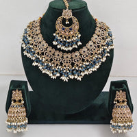 Manisha Jewellery Styled to Shine Crystal Stone And Beads Elegant  Necklace Set