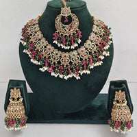 Manisha Jewellery Styled to Shine Crystal Stone And Beads Elegant  Necklace Set