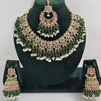 Manisha Jewellery Styled to Shine Crystal Stone And Beads Elegant  Necklace Set