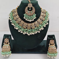 Manisha Jewellery Styled to Shine Crystal Stone And Beads Elegant  Necklace Set