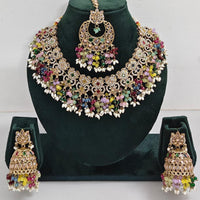 Manisha Jewellery Styled to Shine Crystal Stone And Beads Elegant  Necklace Set