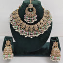 Manisha Jewellery Styled to Shine Crystal Stone And Beads Elegant  Necklace Set