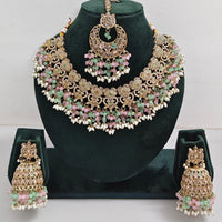 Manisha Jewellery Styled to Shine Crystal Stone And Beads Elegant  Necklace Set
