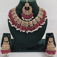 Manisha Jewellery Styled to Shine Crystal Stone And Beads Elegant  Necklace Set