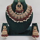 Manisha Jewellery Styled to Shine Crystal Stone And Beads Elegant  Necklace Set