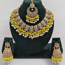 Manisha Jewellery Styled to Shine Crystal Stone And Beads Elegant  Necklace Set