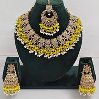 Manisha Jewellery Styled to Shine Crystal Stone And Beads Elegant  Necklace Set