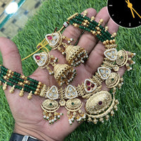 Manisha Jewellery Graceful Polki Kundan & Pearl Necklace set For Wedding Occassions 