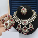 Manisha Jewellery Styled to Shine Crystal Stone And Beads Elegant  Necklace Set