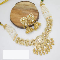 Manisha Jewellery Graceful Polki Kundan & Pearl Necklace set For Wedding Occassions 