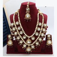 Manisha Jewellery Beautiful Kundan And Beads Long Necklace set