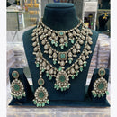 Manisha Jewellery Handcrafted Kundan and Beads Semi Bridal Set for Wedding & Festive Wear