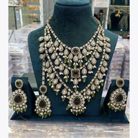 Manisha Jewellery Handcrafted Kundan and Beads Semi Bridal Set for Wedding & Festive Wear