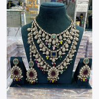 Manisha Jewellery Handcrafted Kundan and Beads Semi Bridal Set for Wedding & Festive Wear