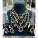 Manisha Jewellery Handcrafted Kundan and Beads Semi Bridal Set for Wedding & Festive Wear