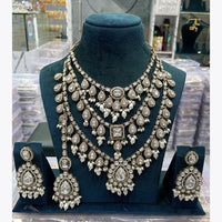 Manisha Jewellery Handcrafted Kundan and Beads Semi Bridal Set for Wedding & Festive Wear
