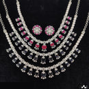 Manisha Jewellery Radiant American Diamond Necklace Set For Special Occassions