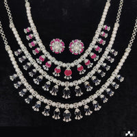 Manisha Jewellery Radiant American Diamond Necklace Set For Special Occassions